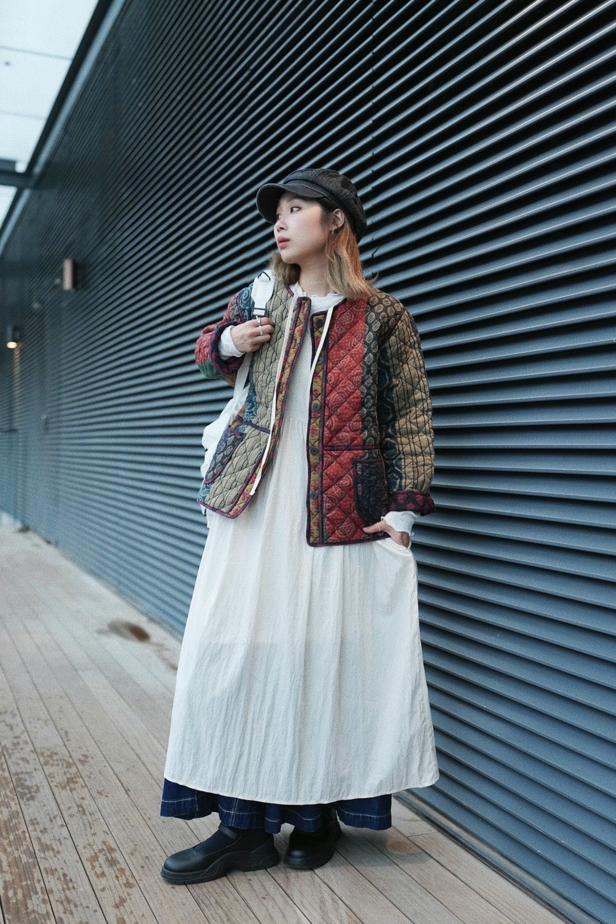 MZ638 PATCHWORK QUILTING JACKET (彩布1）