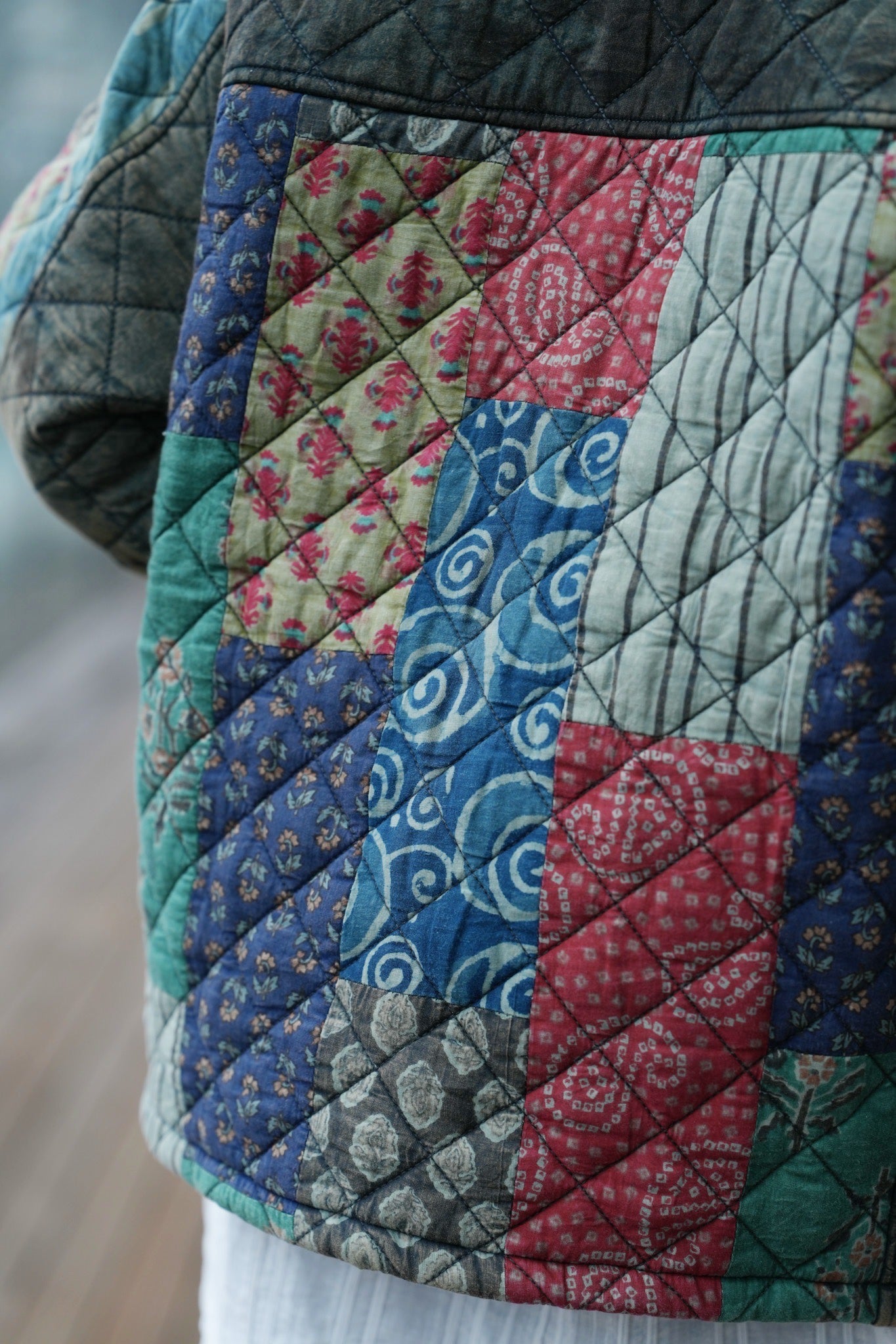 MZ638 PATCHWORK QUILTING JACKET (彩布2）