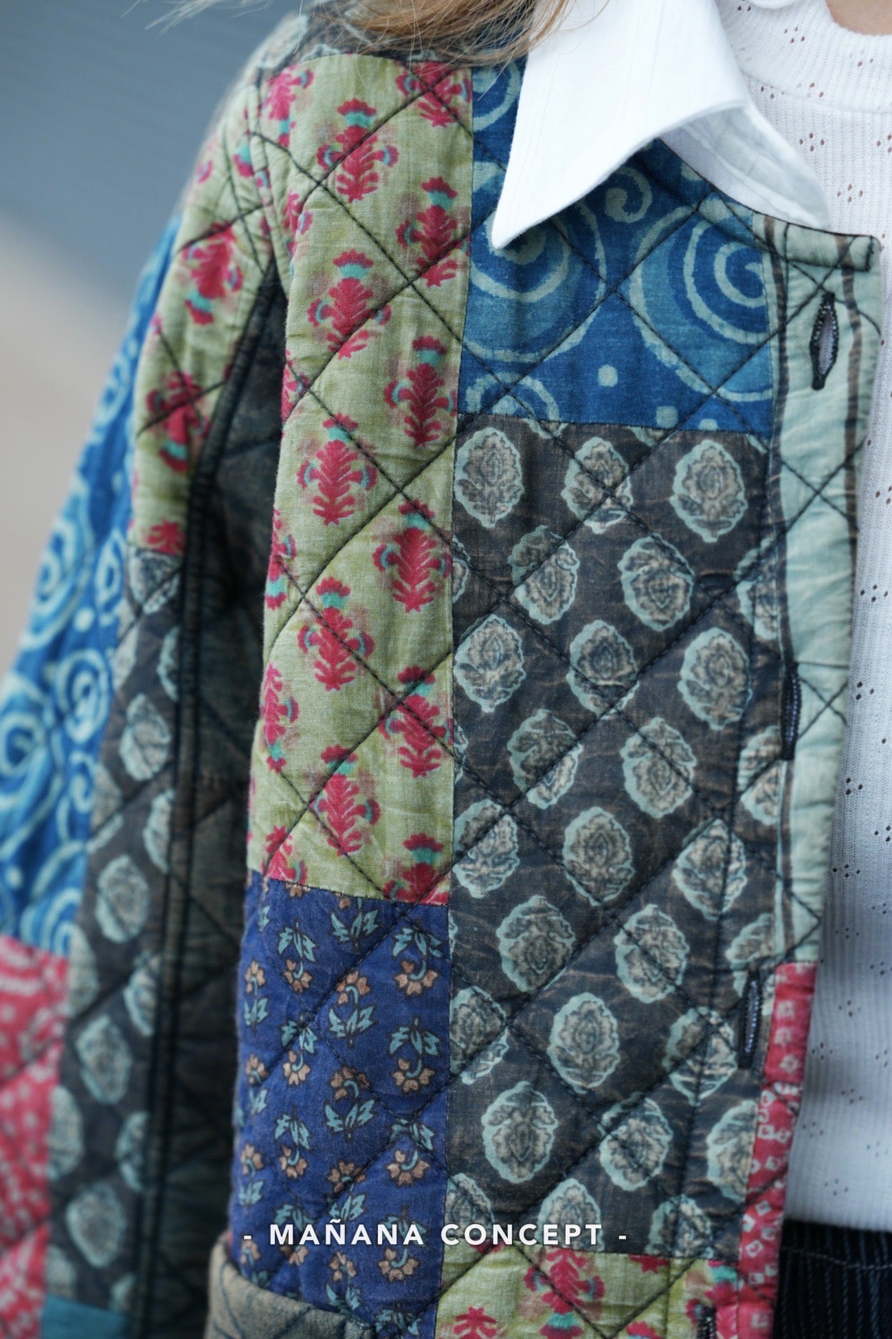 MZ638 PATCHWORK QUILTING JACKET (彩布2）