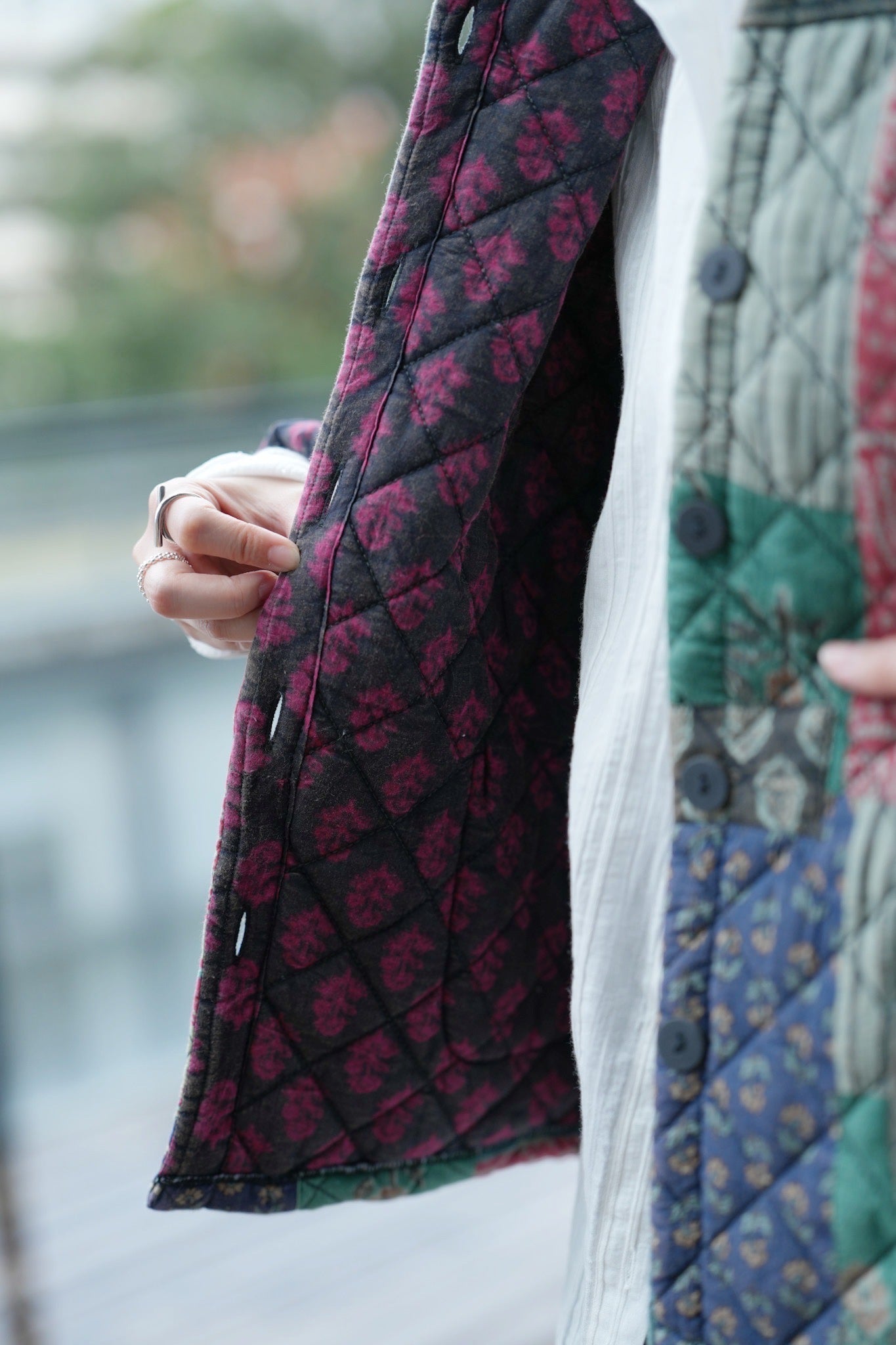MZ638 PATCHWORK QUILTING JACKET (彩布2）