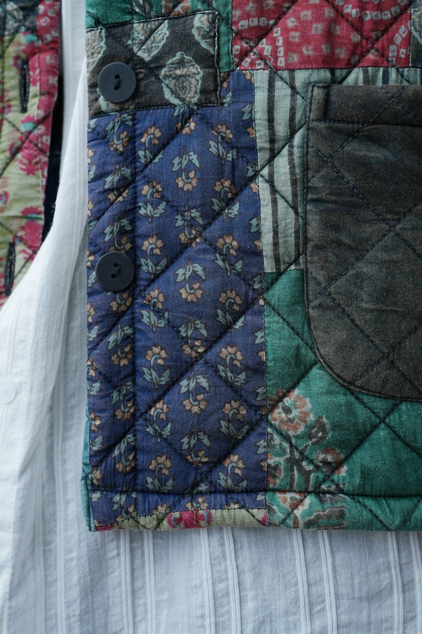 MZ638 PATCHWORK QUILTING JACKET (彩布2）