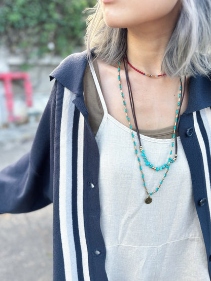 Turquoise Stone Layering Necklace