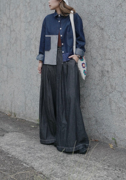 MZ846 PATCHWORK DENIM JACKET