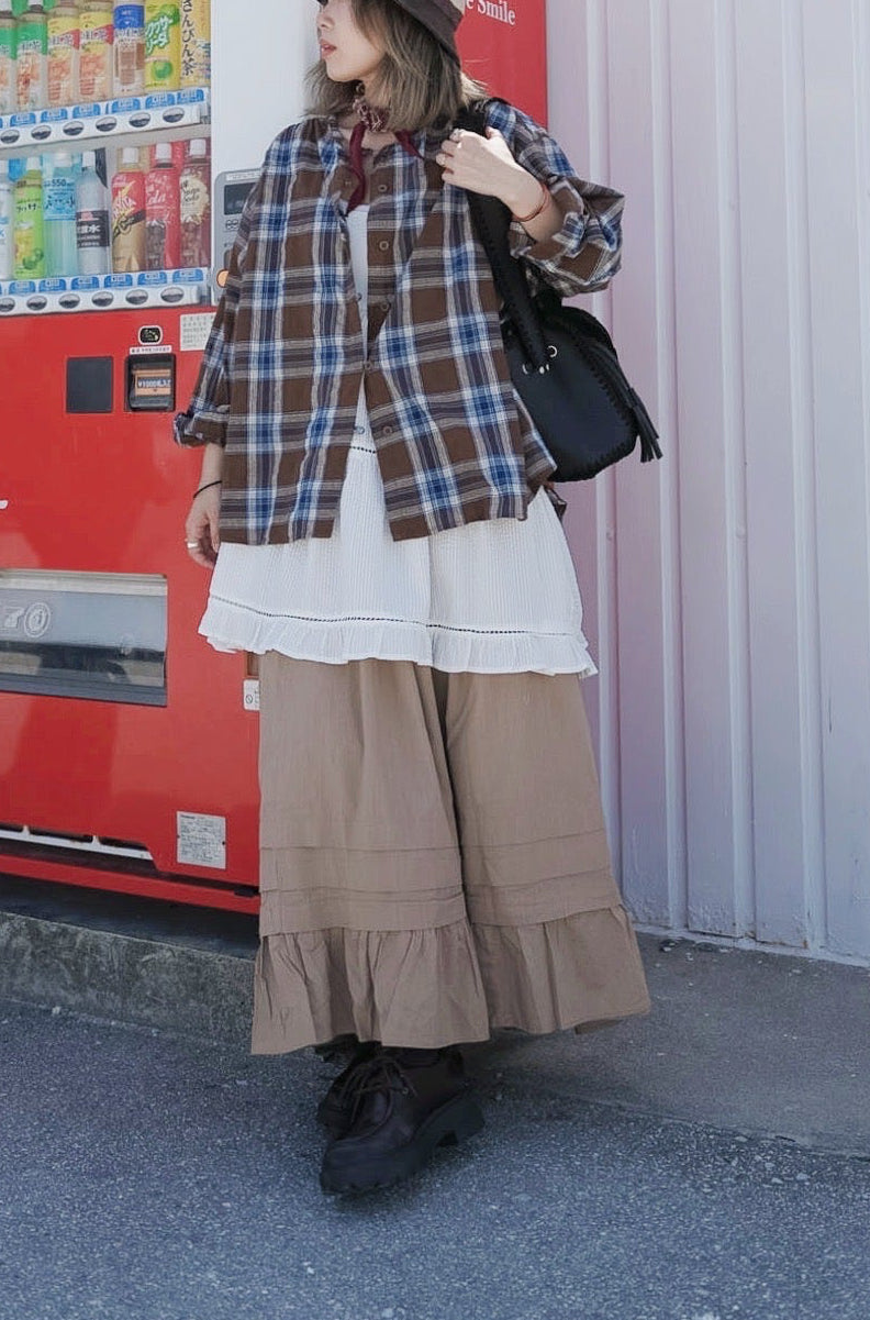 CB106 PLEATED FLARE SKIRT