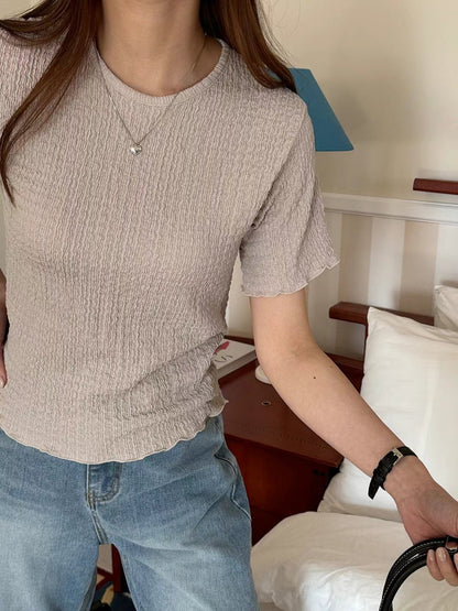 MZ772 ELASTIC CRINKLE TOP