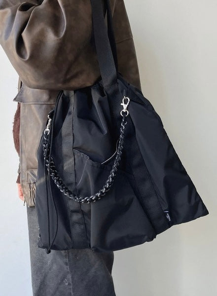 NA440 DRAWSTRING POCKET TOTE BAG