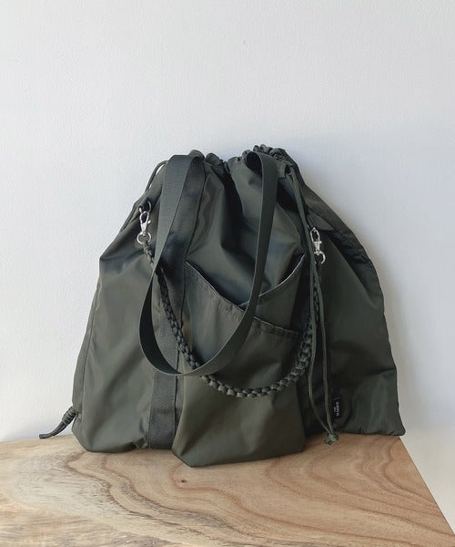 NA440 DRAWSTRING POCKET TOTE BAG