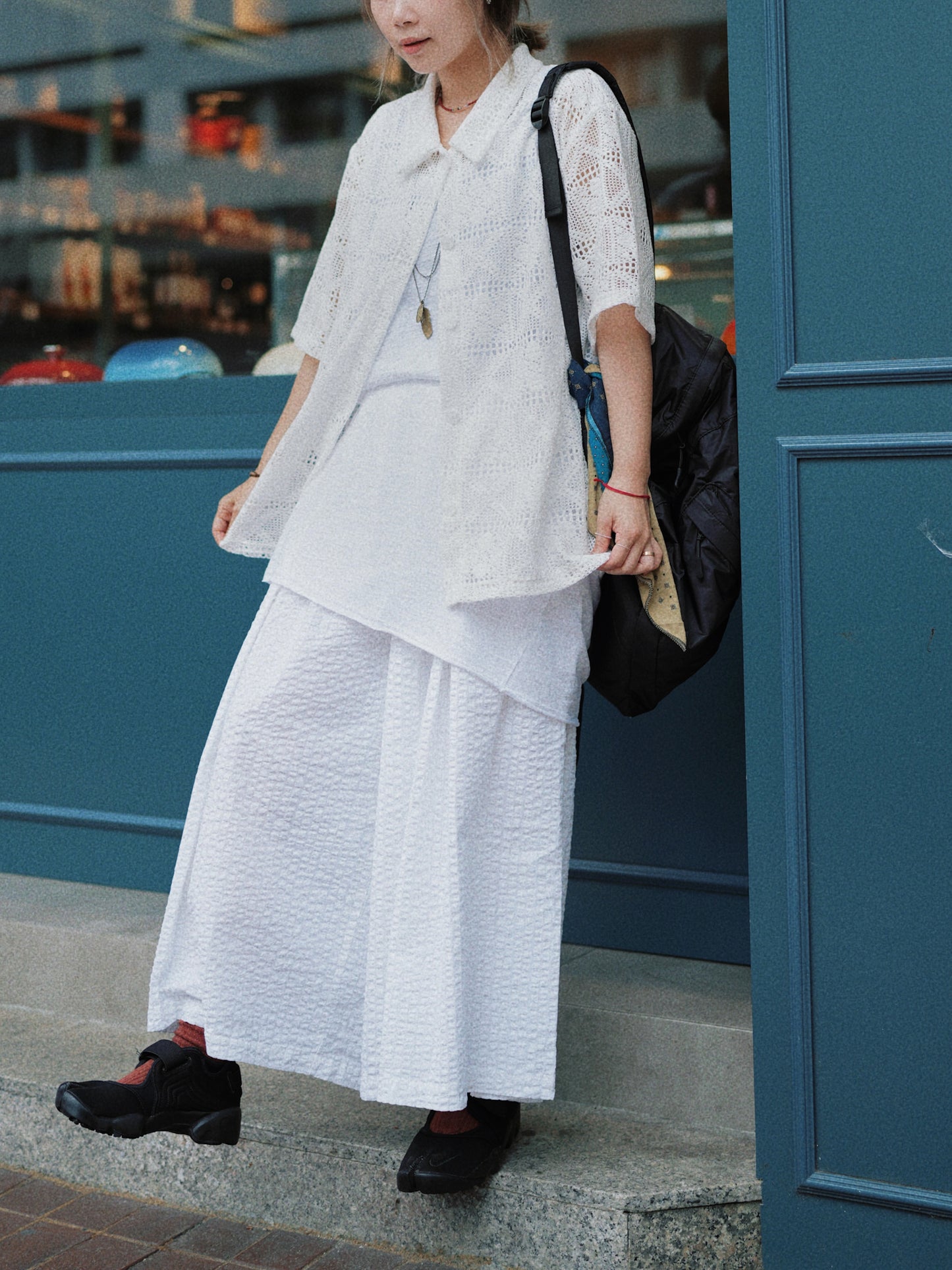 MZ510 CROCHET LACE SHIRT