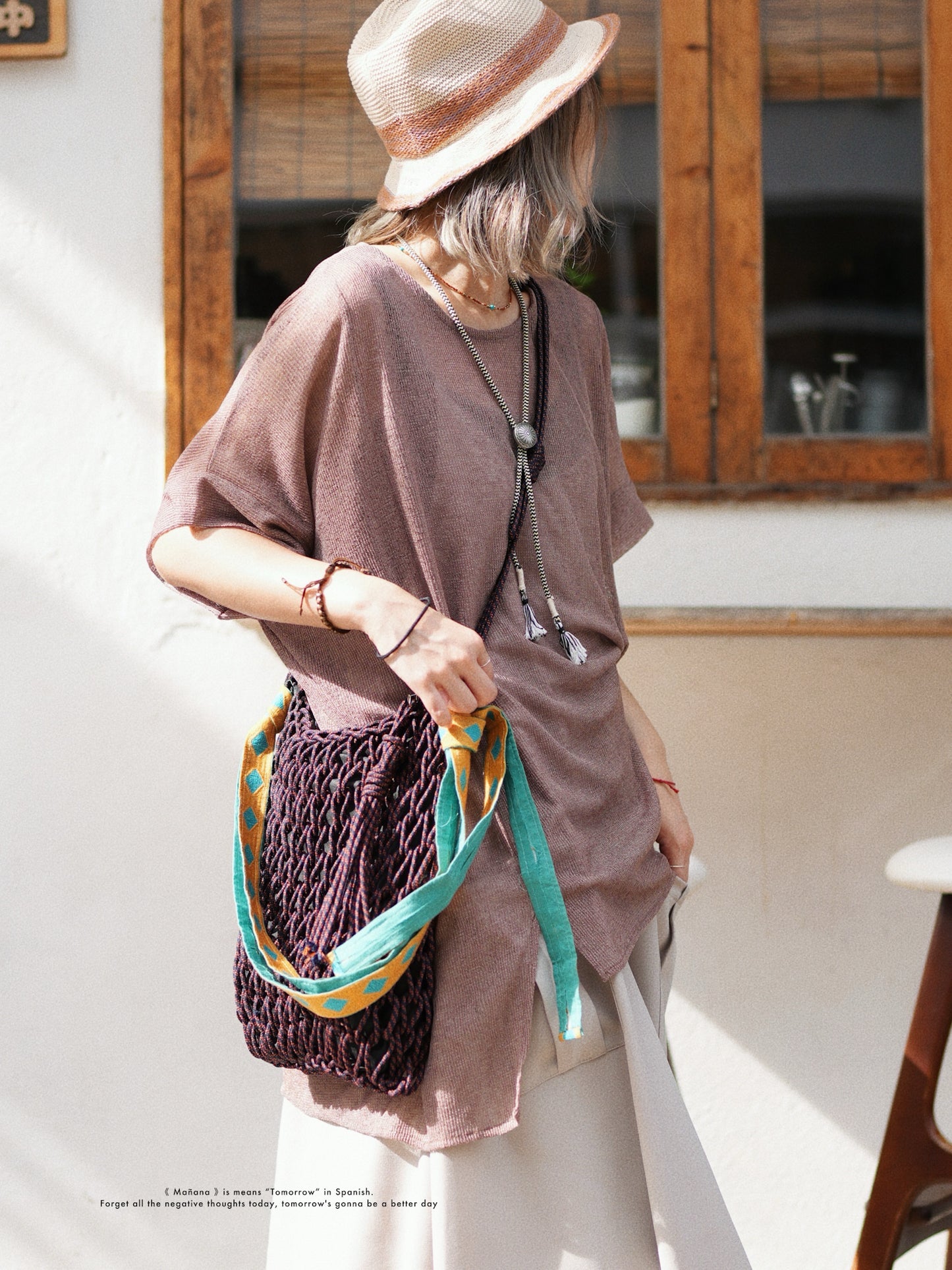 CA626 Mañana Handmade 2way Macrame Bag
