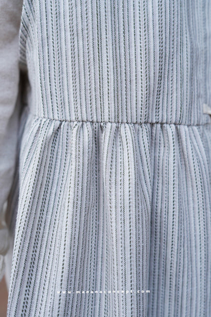 CA686 LINEN STRIPED LONG VEST
