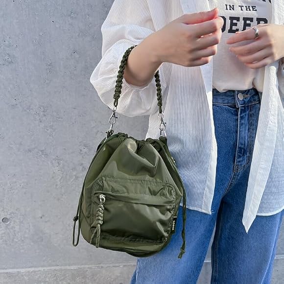 NA439 2WAY DRAWSTRING BUCKET BAG