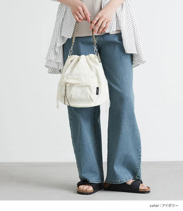 NA439 2WAY DRAWSTRING BUCKET BAG