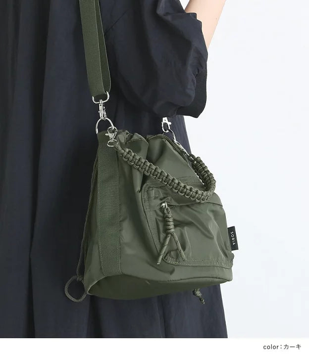 NA439 2WAY DRAWSTRING BUCKET BAG