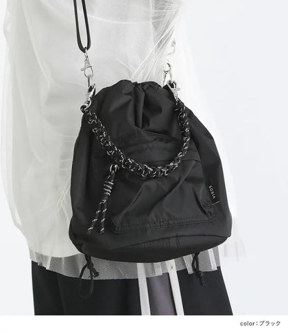 NA439 2WAY DRAWSTRING BUCKET BAG