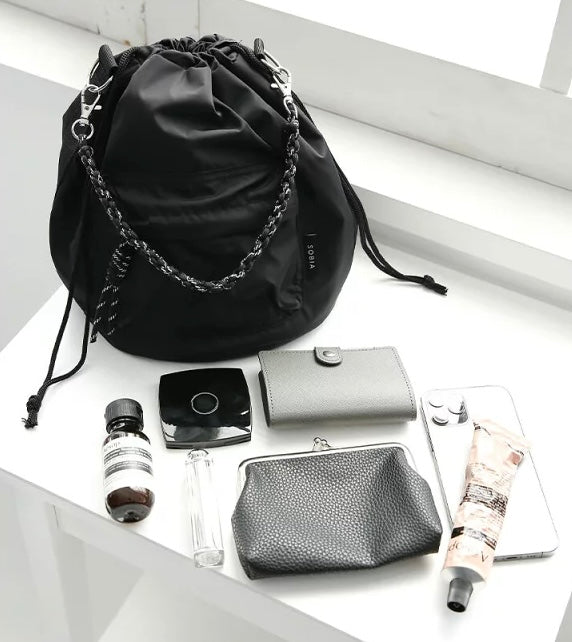 NA439 2WAY DRAWSTRING BUCKET BAG