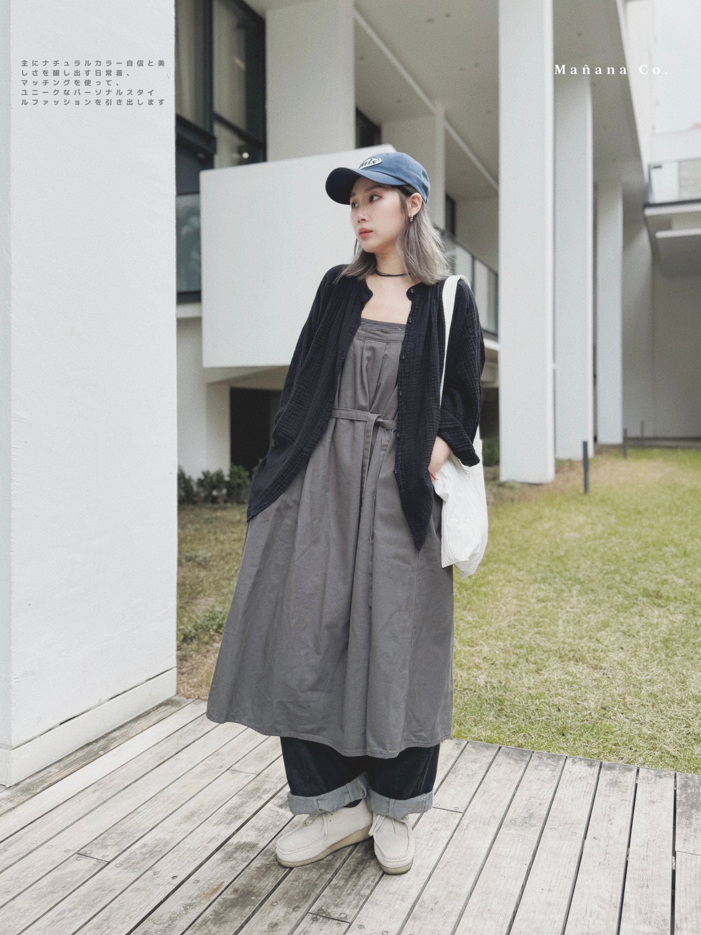 CA593 Pleated Jumper Dress