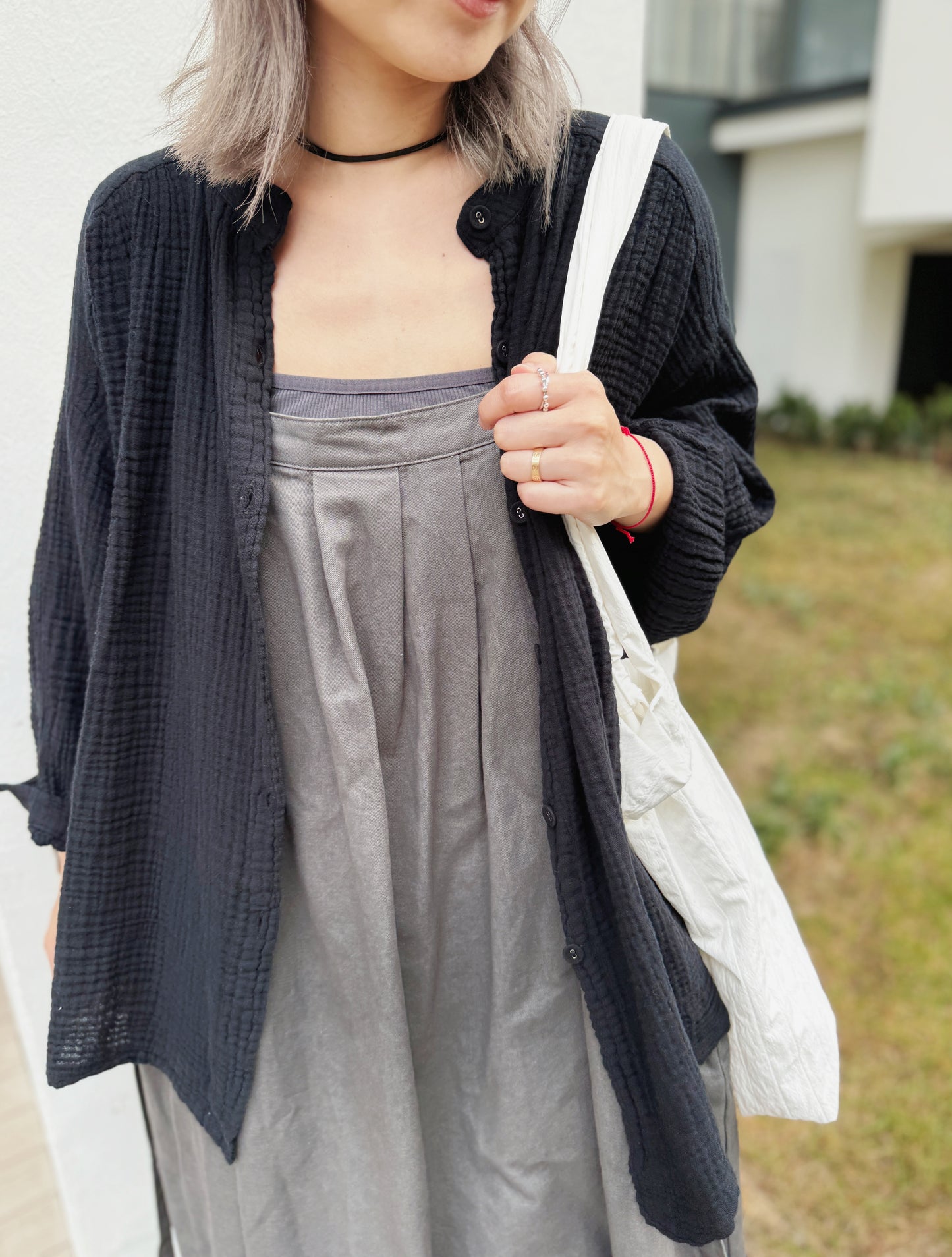 CA593 Pleated Jumper Dress