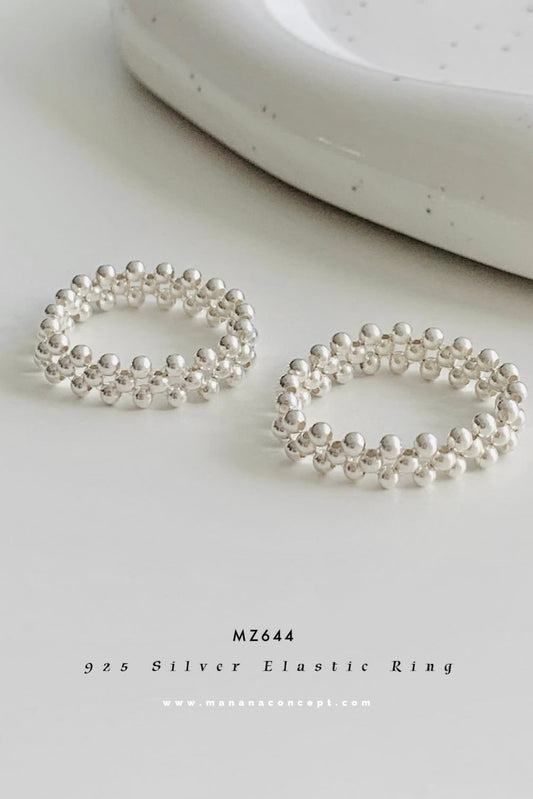 MZ644 925 SILVER ELASTIC RING