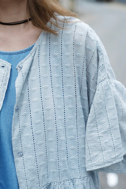 CA702 LADDER LACE SHIRT BLOUSE