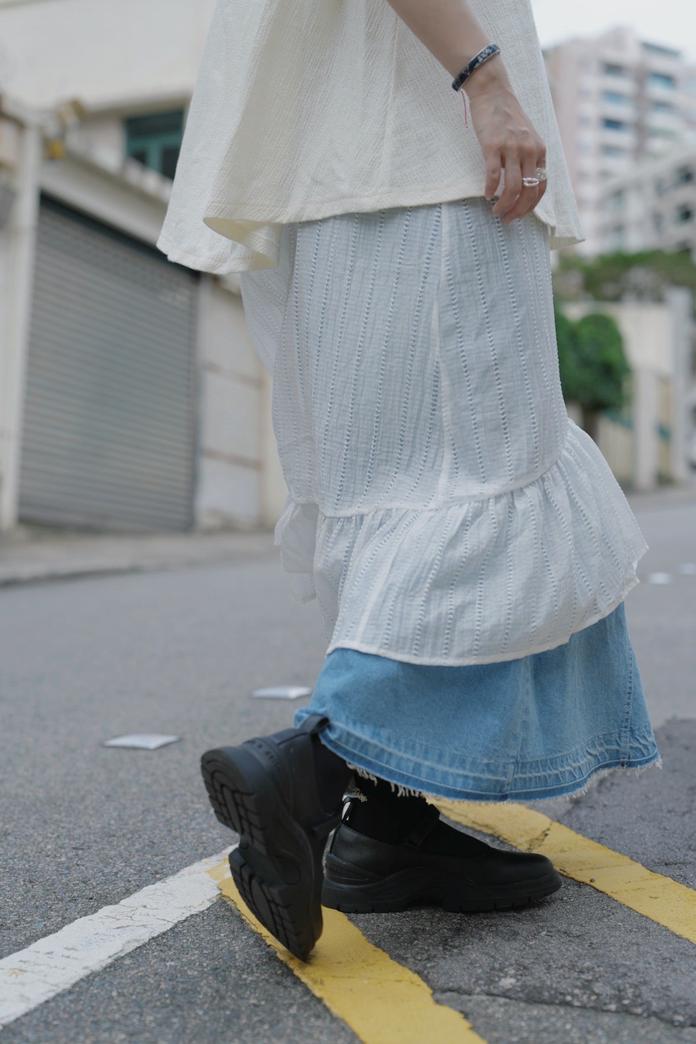 CA900 RUFFLE LAYERING DRESS