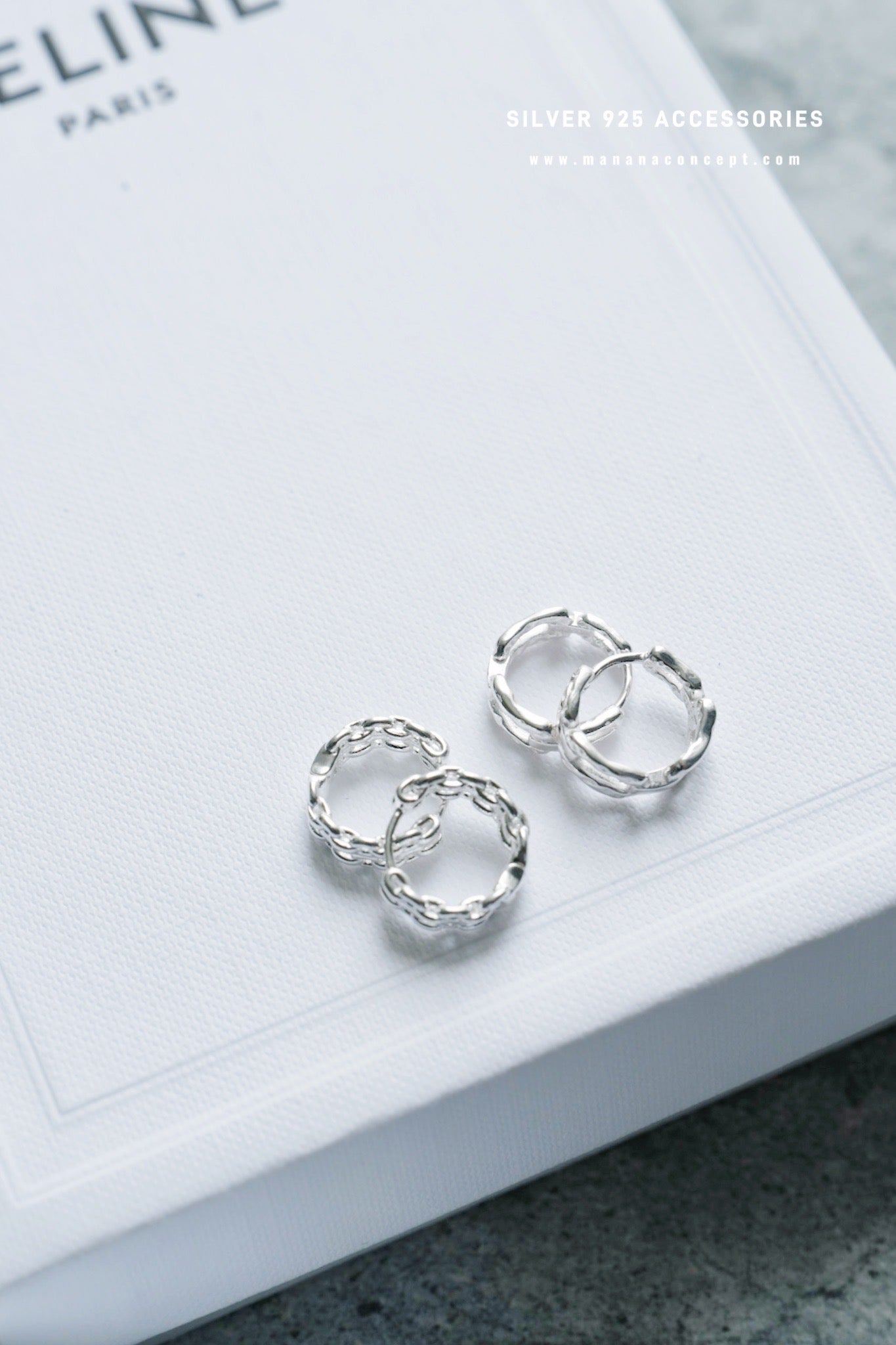 MZ778 SILVER 925 SMALL HOOP EARRING