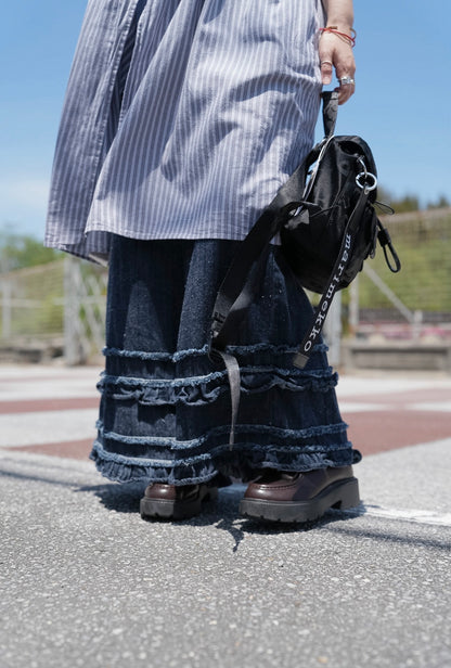 CB103 RUFFLE DENIM JEANS