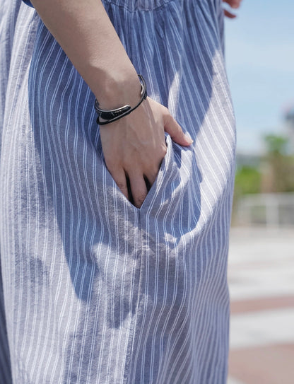 CB102 2WAY STRIPED LAYER DRESS