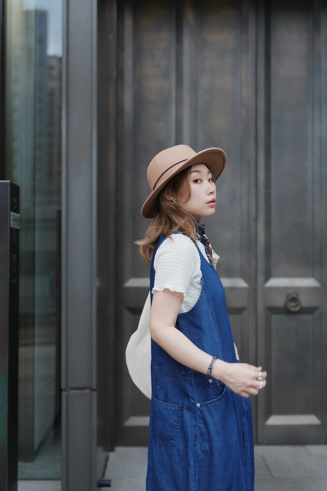 MZ783 PREIMUM SOFT WASHED DENIM DRESS
