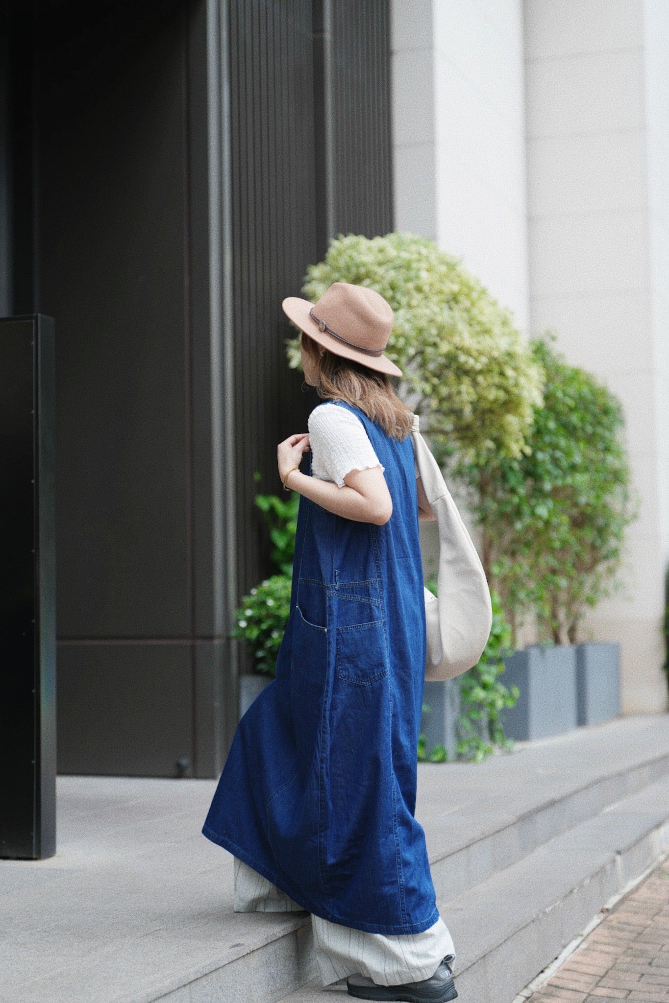 MZ783 PREIMUM SOFT WASHED DENIM DRESS