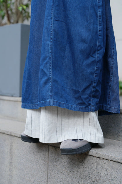 MZ783 PREIMUM SOFT WASHED DENIM DRESS