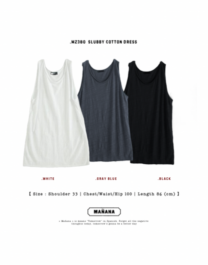 MZ380 Slubby Cotton Dress