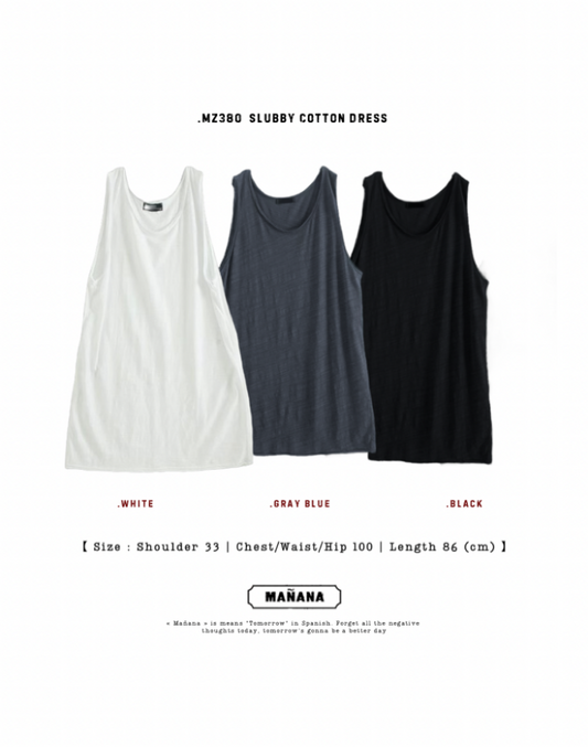 MZ380 Slubby Cotton Dress