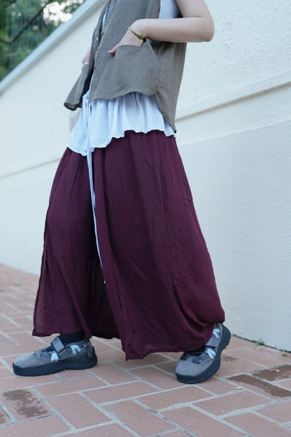 NA413 RAYON WIDE PANTS