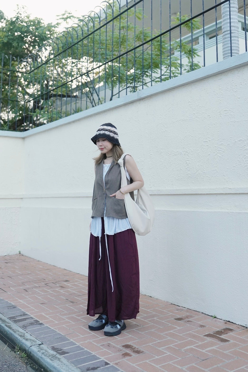 NA413 RAYON WIDE PANTS