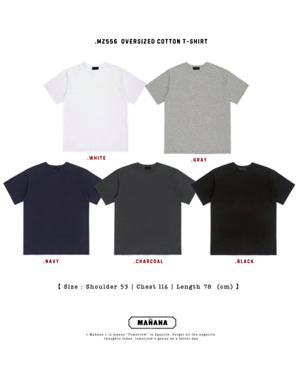 MZ556 OVERSIZED COTTON T-SHIRT【 買2件減-$20, 買4件減-$50 】