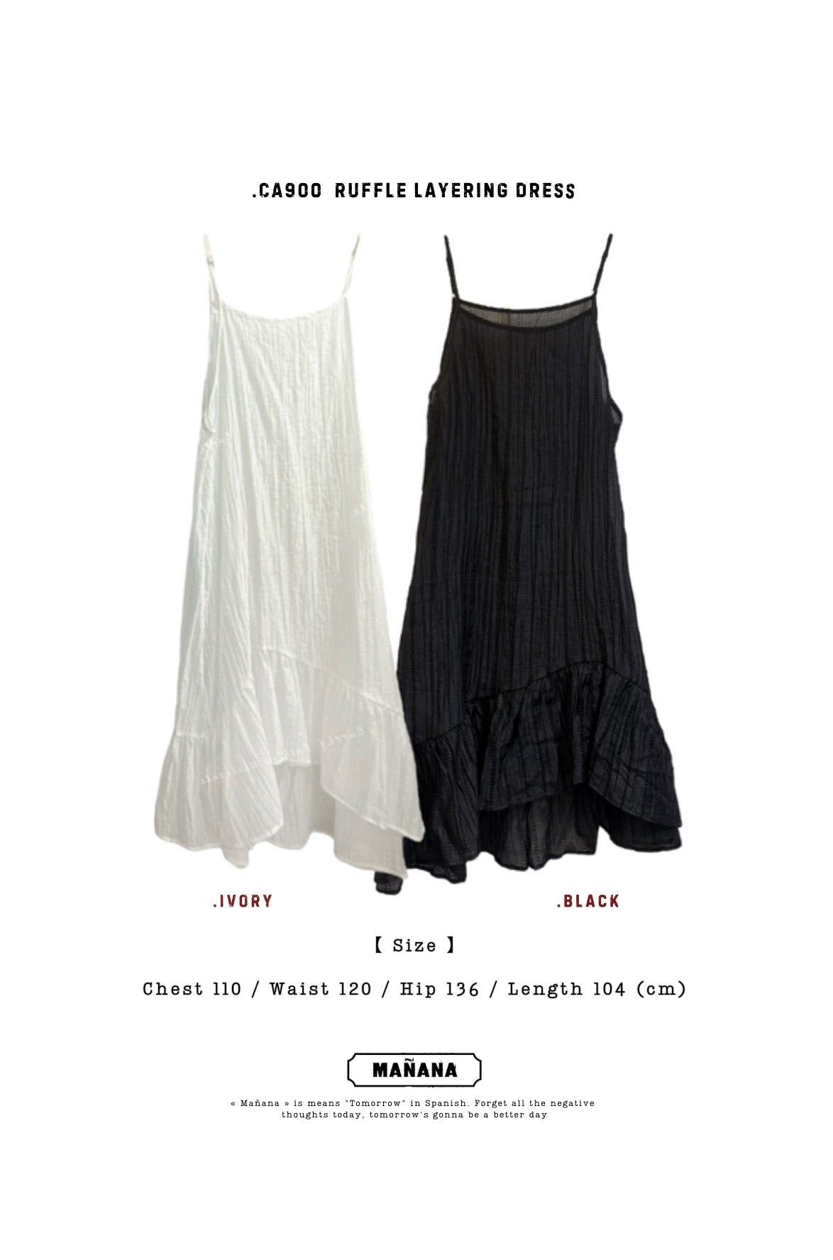 CA900 RUFFLE LAYERING DRESS