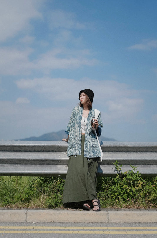 NA496 KASURI INDIGO KIMONO【早鳥送-$30】