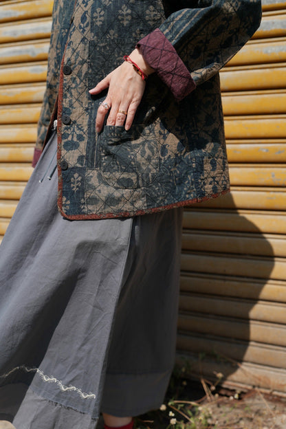 MZ638 LIGHT WEIGHT PATCHWORK JACKET