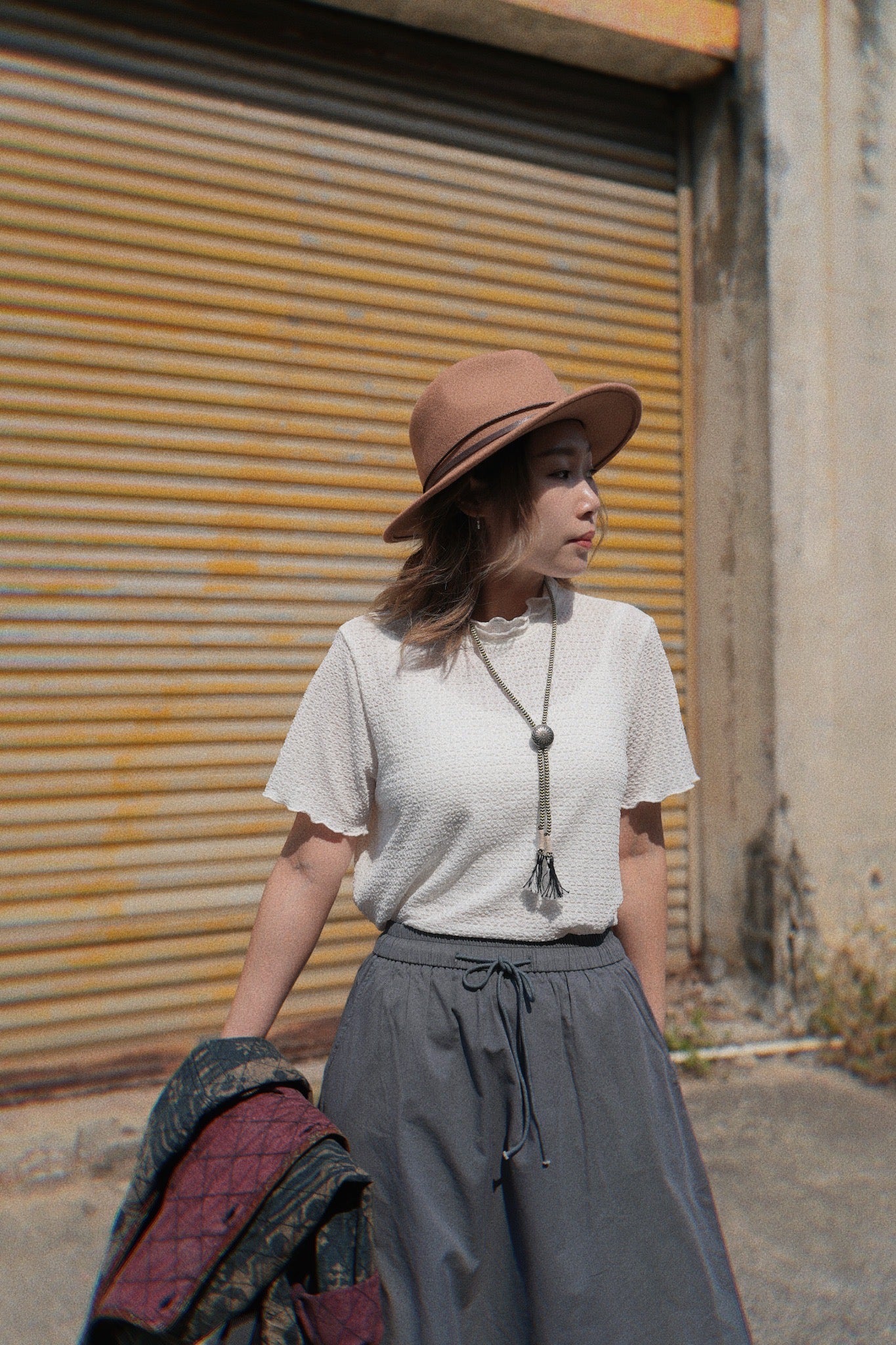 CA687 CRINKLE RUFFLE TOP【 2件減-$20, 4件減-$50 】