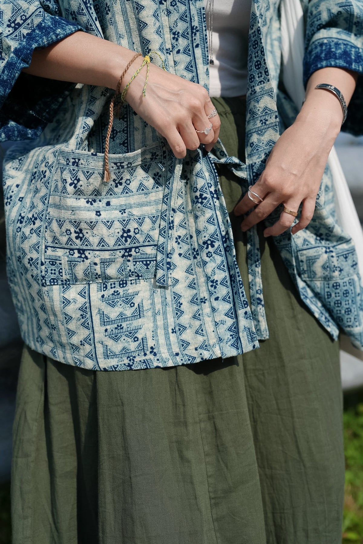 NA496 KASURI INDIGO KIMONO【早鳥送-$30】