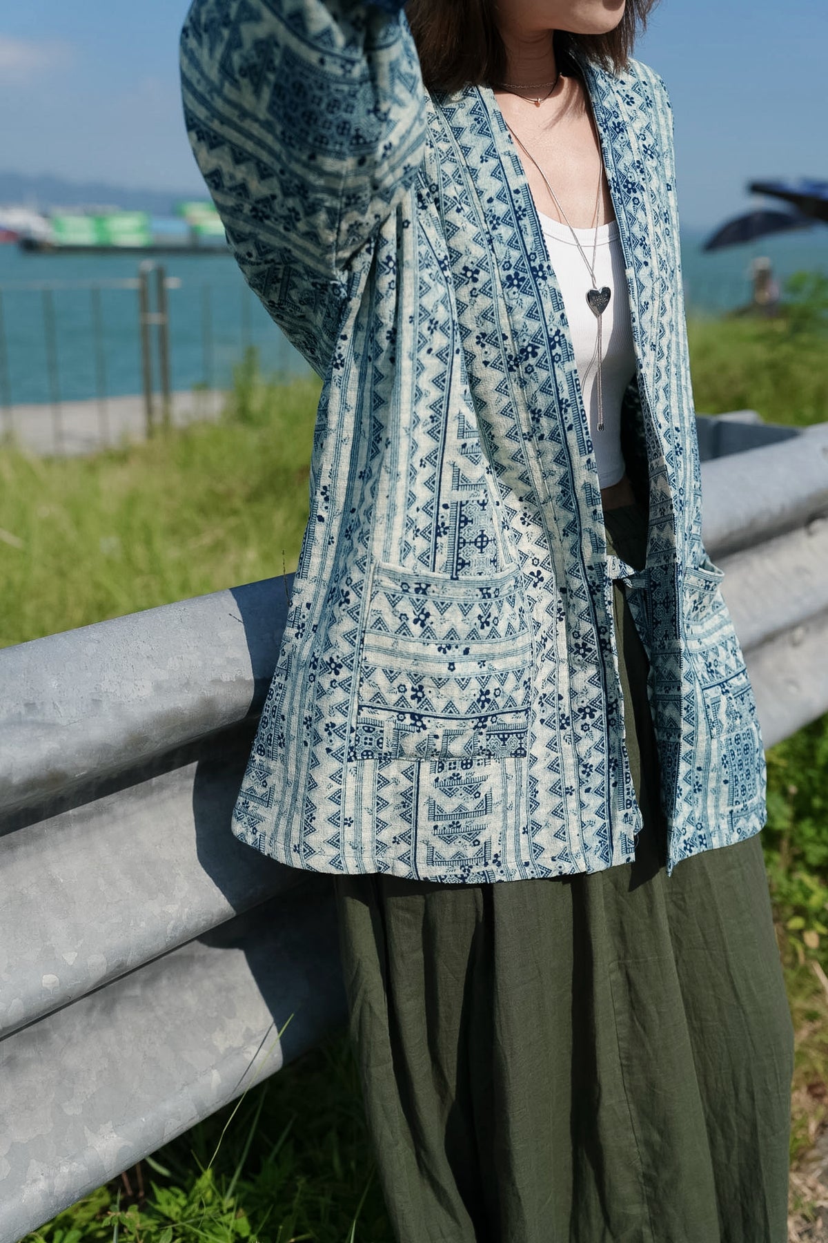 NA496 KASURI INDIGO KIMONO【早鳥送-$30】