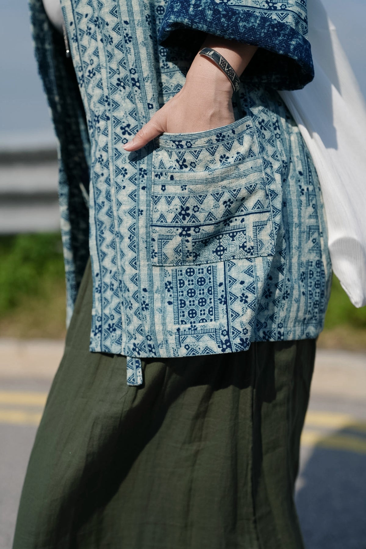 NA496 KASURI INDIGO KIMONO【早鳥送-$30】