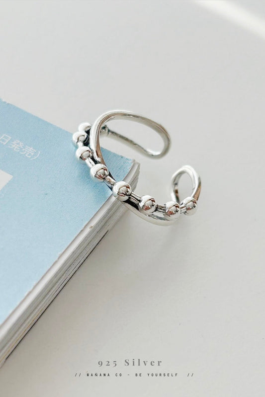 Silver 925 Cross Open Ring