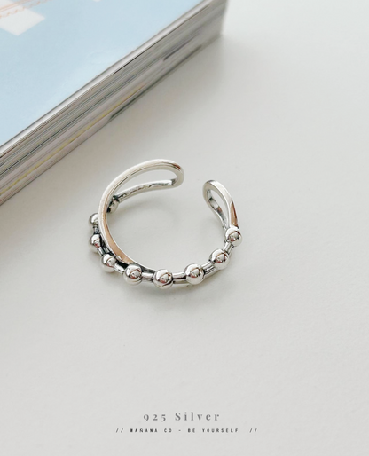 Silver 925 Cross Open Ring