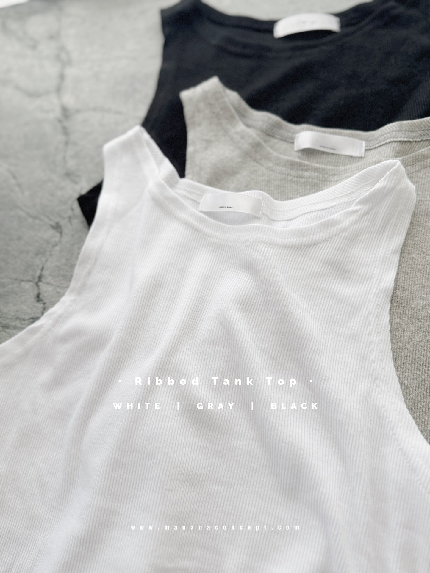 MZ782 RIBBED TANK TOP