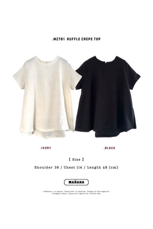 MZ781 RUFFLE CREPE TOP