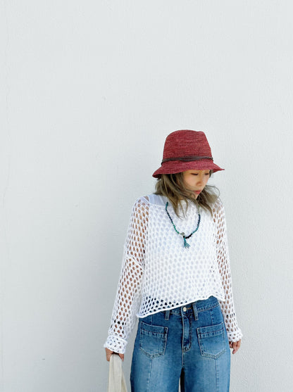 MZ-189 Lily Trilby Straw Hat