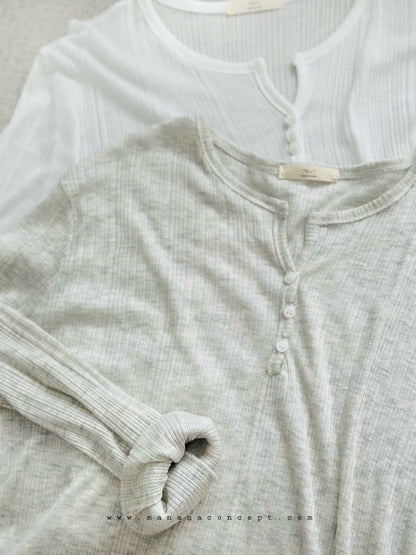 MZ192 Premium Soft Half Button Top