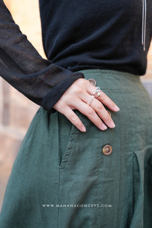 MZ644 925 SILVER ELASTIC RING