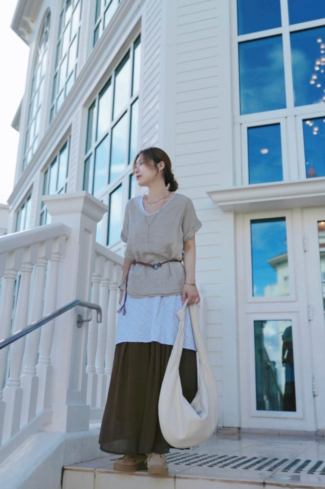 MZ380 Slubby Cotton Dress